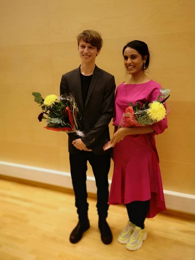 Nayab Ikram och Erik Enge